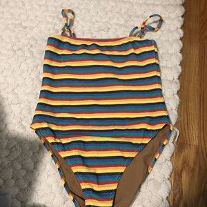 Montce swim Caribbean stripe one piece L
